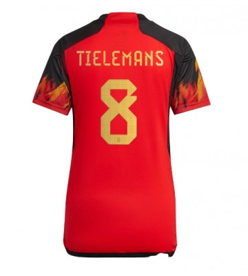 Belgien Youri Tielemans #8 Hjemmebanetrøje Dame VM 2022 Kort ærmer